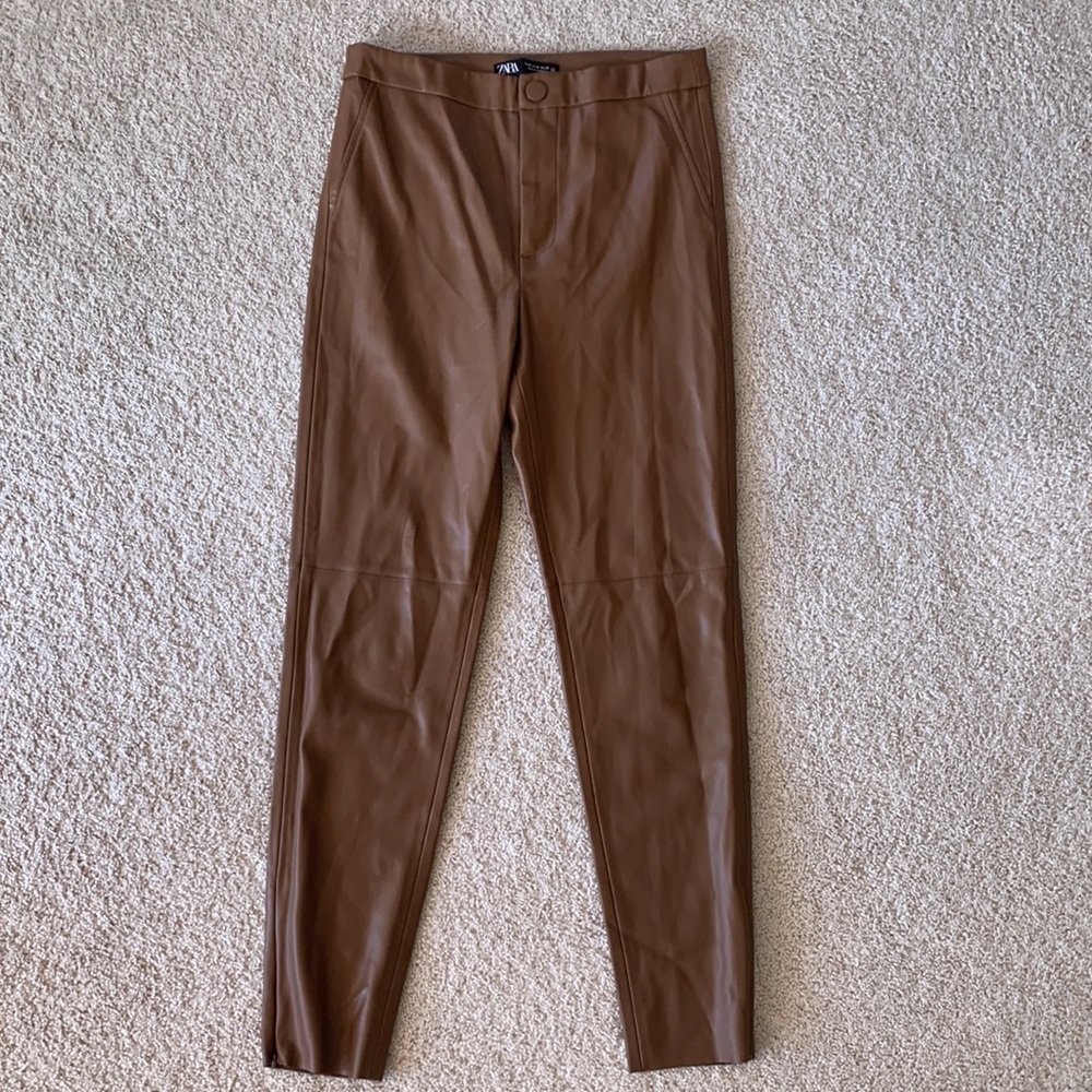Zara faux leather leggings